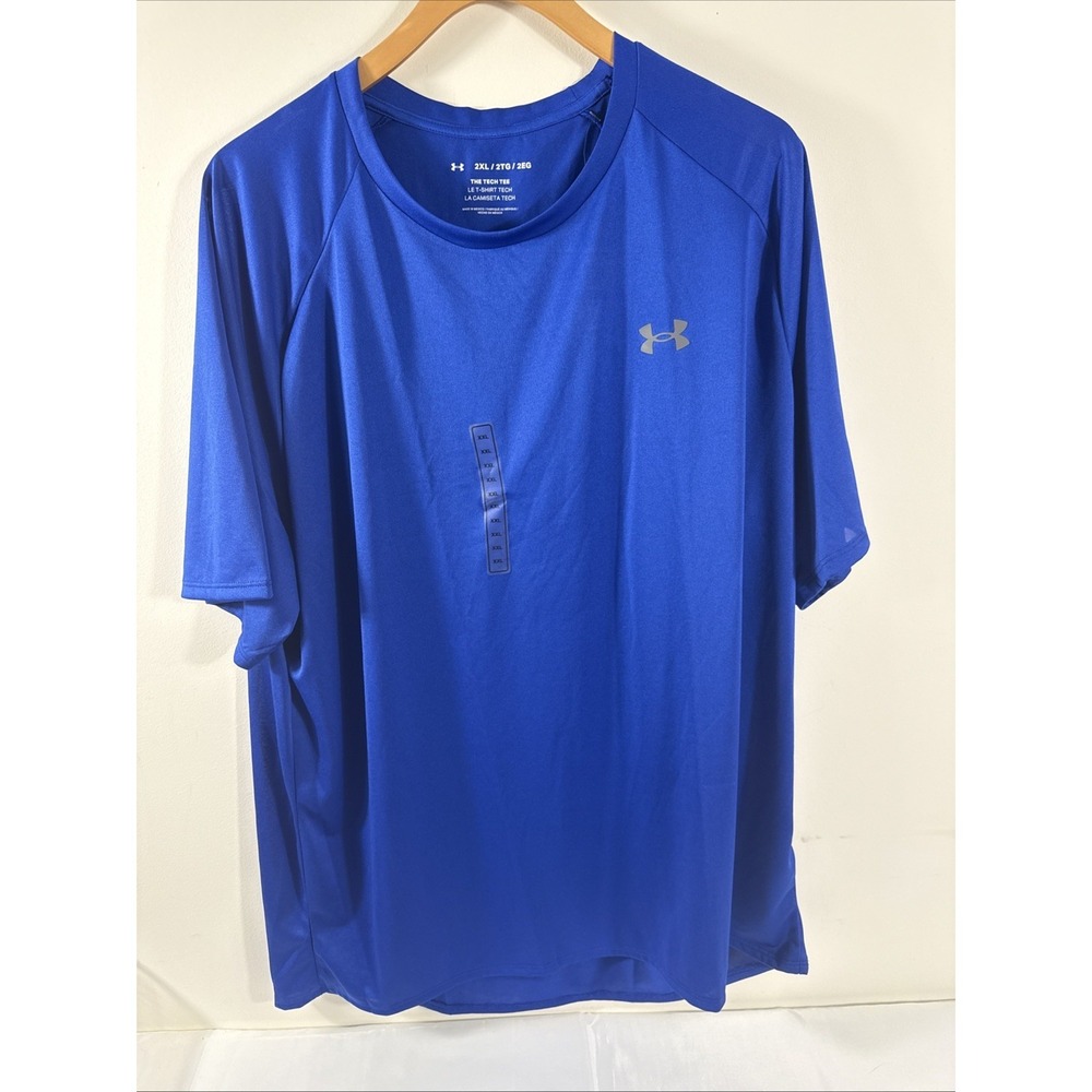 Under Armour Men's Tech Athletic T Shirt Blue Size 2XL NWT